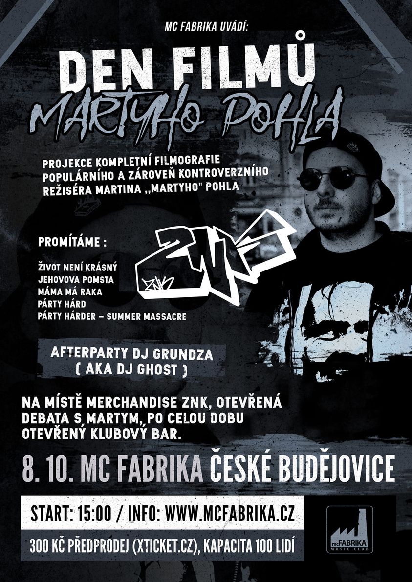 Den filmů Martyho Pohla v Českých Budějovicích / VYPRODÁNO